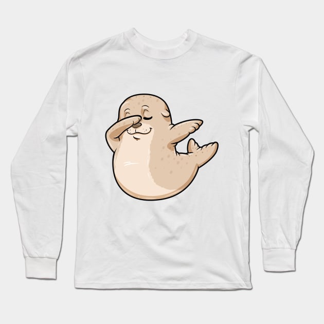 Seal at Hip Hop Dance Dab Long Sleeve T-Shirt by Markus Schnabel